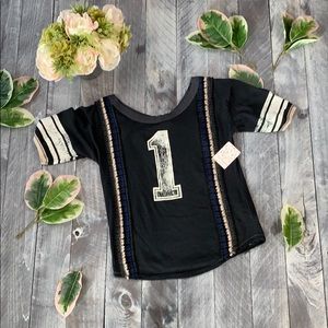 We The Free “1” t-shirt unfinished edge